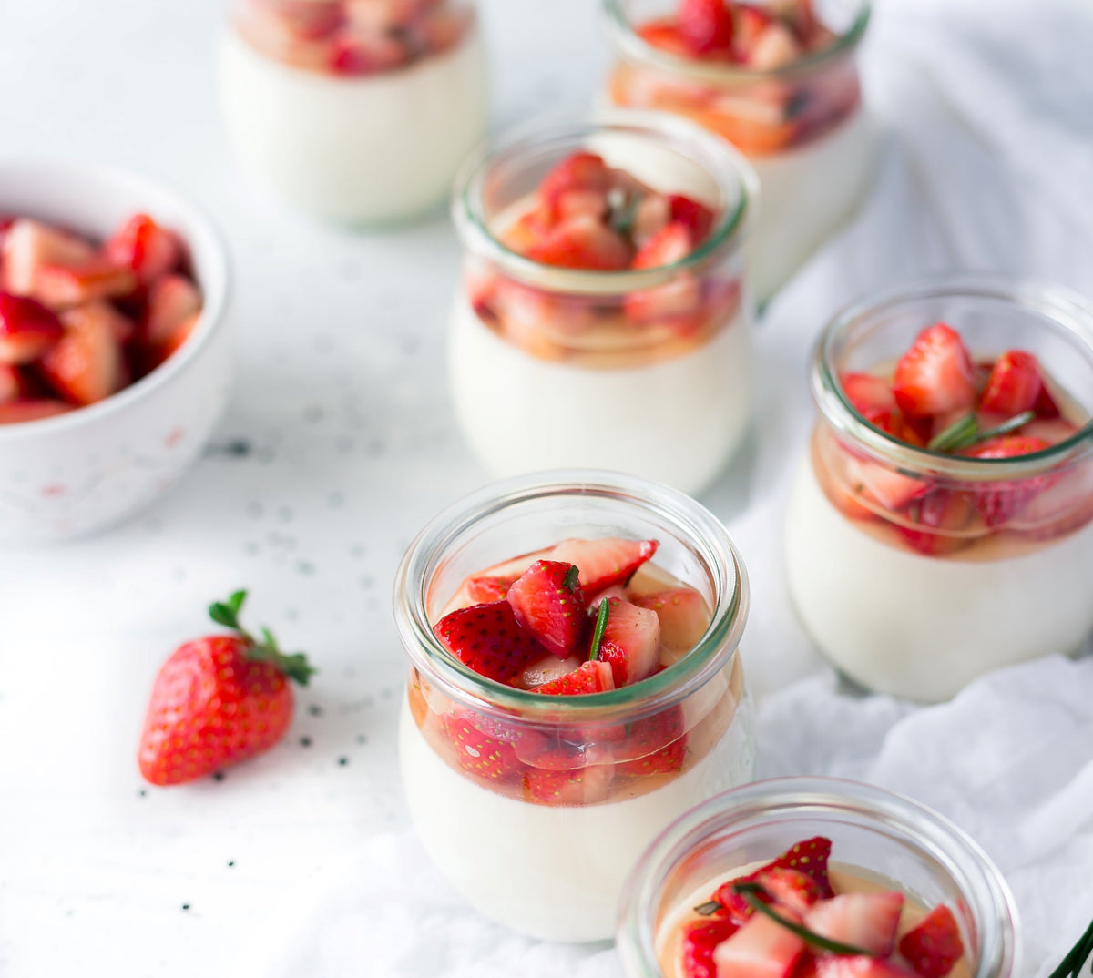 Vanille-Erdbeer-Dessert