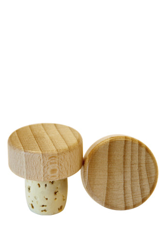 Holzgriffstopfen mit Naturkork