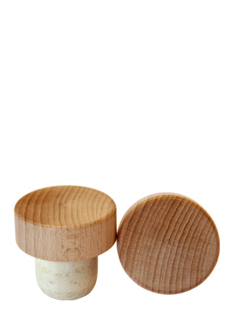 Holzgriffstopfen mit Naturkork